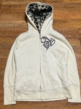 Vintage Leopard Print Fur Y2K Women’s fox Hoodie